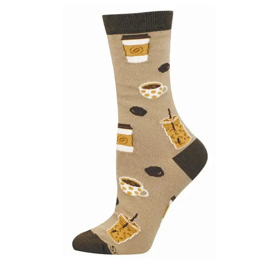 Women's Socksmith Bamboo Socks - Coffee, Coffee, Coffee