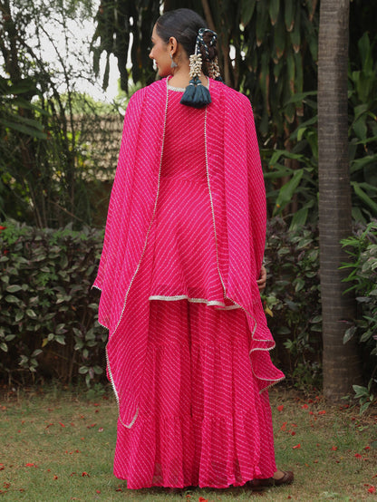 Women's Bandhni Sharara Set