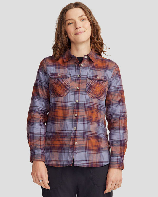 Women's Carrillon HF Long Sleeve Shirt  - Shadow Plaid Haze
