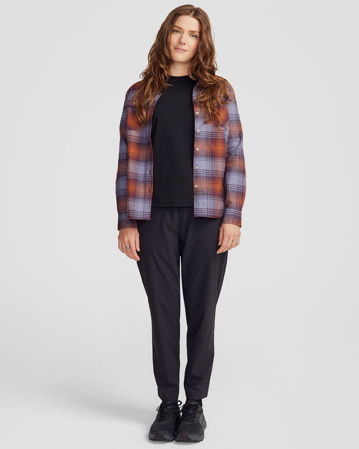 Women's Carrillon HF Long Sleeve Shirt  - Shadow Plaid Haze