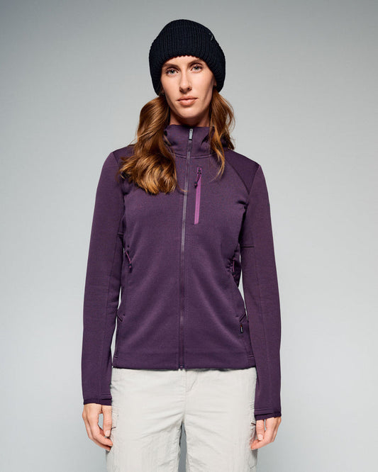 Women's Ridge Power Stretch Fleece Hood Jacket - Jam