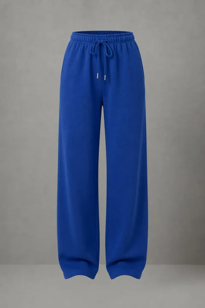 Women's Royal Blue Straight Leg Fleece Trouser