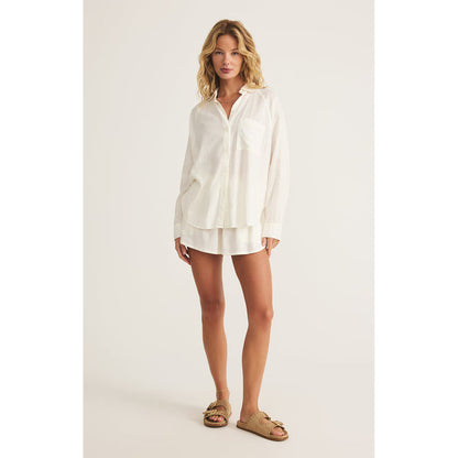 Z Supply - The Perfect Linen Top 2464 - off white