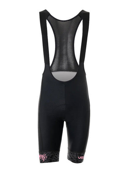 ZEPHYR BLACK-FLURO PINK - STRIKE 2.1 BIB SHORTS - WOMEN
