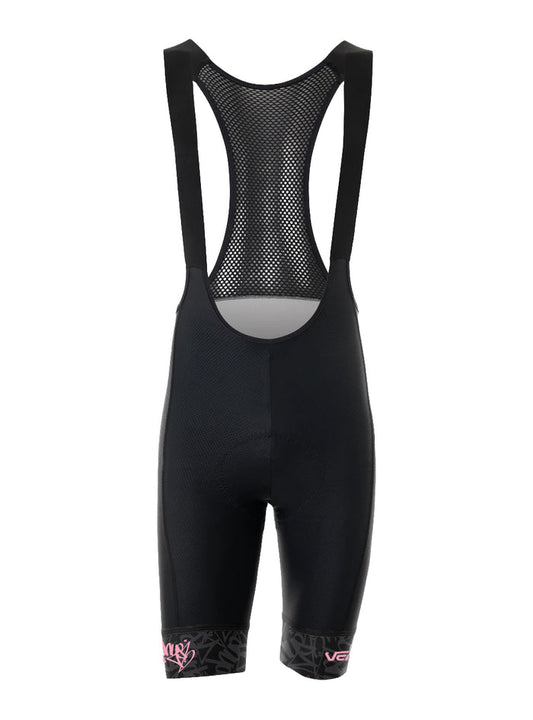 ZEPHYR BLACK-FLURO PINK - STRIKE 2.1 BIB SHORTS - WOMEN