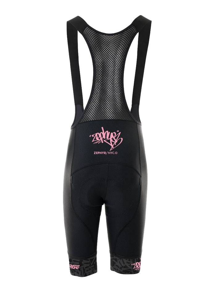 ZEPHYR BLACK-FLURO PINK - STRIKE 2.1 BIB SHORTS - WOMEN