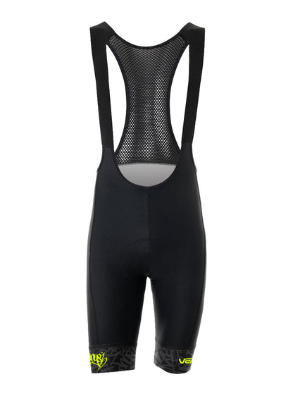 ZEPHYR BLACK-FLURO YELLOW - STRIKE 2.1 BIB SHORTS - MEN